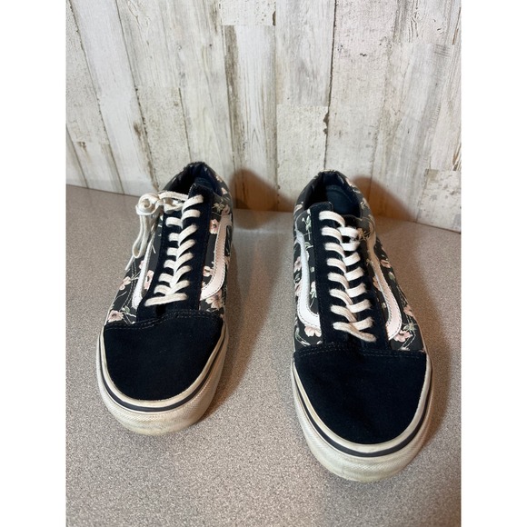 Vans Vintage Floral blue graphite old‎ skool size 9.5 - Picture 1 of 5